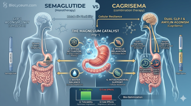 Read more about the article CagriSema vs Semaglutide: Why Magnesium Levels Determine Your GLP-1 GI Tolerability