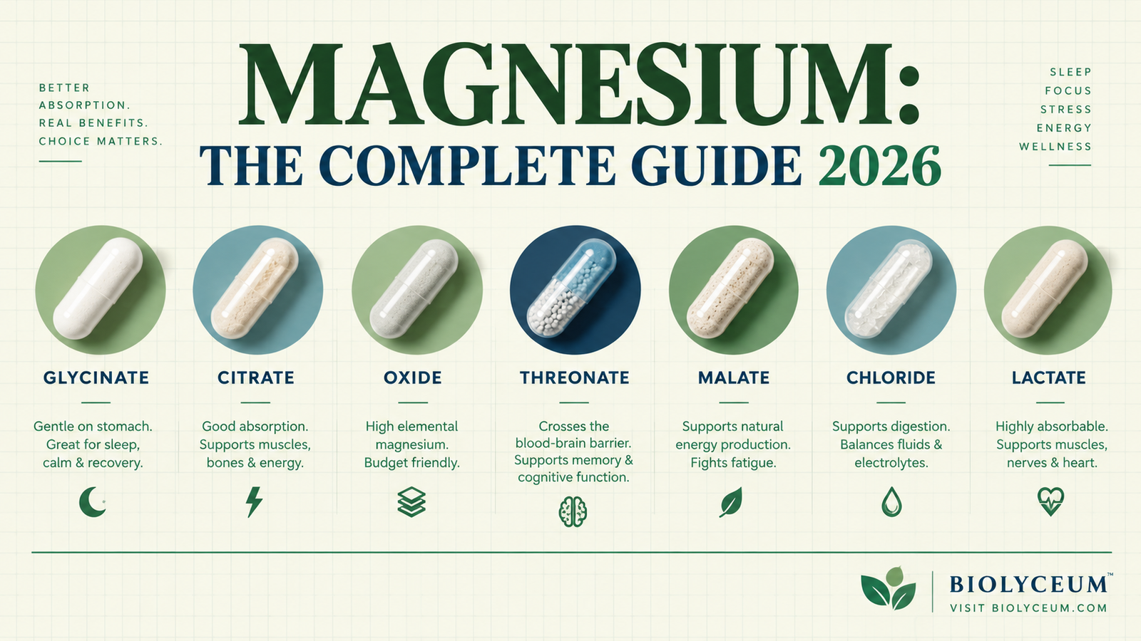 MAGNESIUM: THE Magnesium Guide 2026: Types, Dosage, Benefits + Label Audit